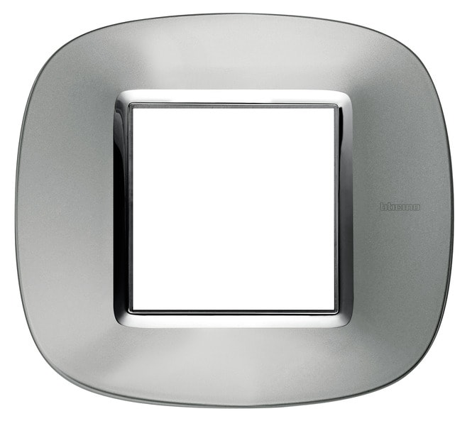 BTICINO - BTIHB4802XC AXOLUTE - PLACCA 2P ALLUMINIO AXOLUTE
