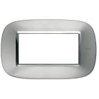 BTICINO - BTIHB4804XC AXOLUTE - PLACCA 4P ALLUMINIO AXOLUTE