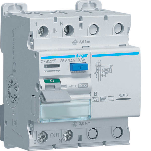 HAGER - HAGCFB525E INT DIFF ACC 2P 300MA 25A B 4M
