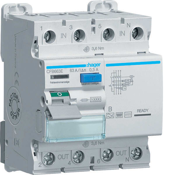 HAGER - HAGCFB663E INT DIFF ACC 4P 300MA 63A B 4M