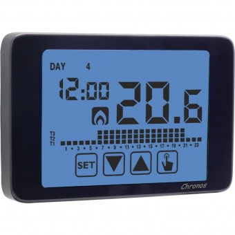 VEMER SPA - VEMVE485900 CHRONOS RF NERO CRONOTERM. TOUCH BATT.