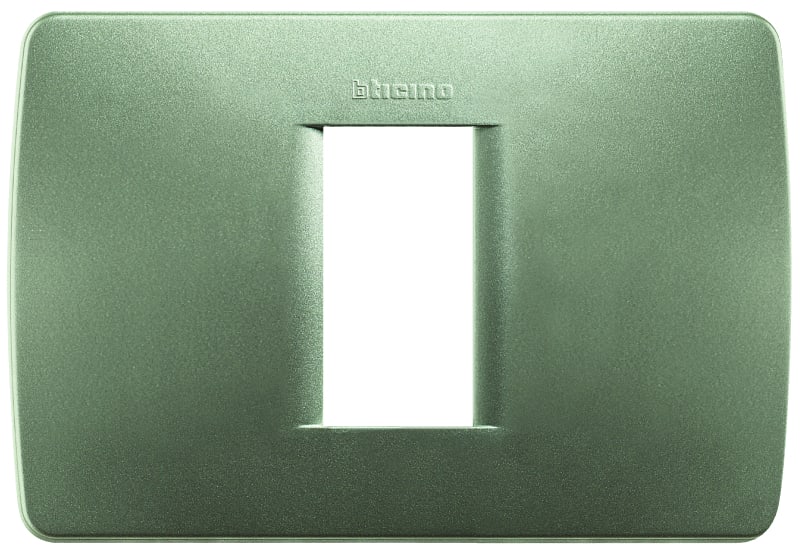 BTICINO - BTIC4803/1VM LUNA - PLACCA MODULO 503 1P VERDE METALL