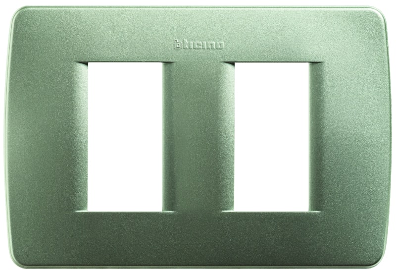 BTICINO - BTIC4803/2VM LUNA - PLACCA MODULO 503 2P VERDE METALL