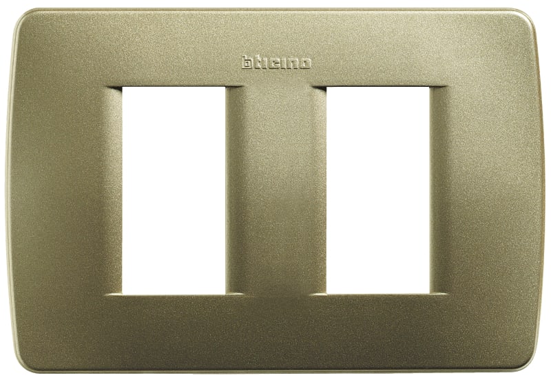 BTICINO - BTIC4803/2GM LUNA - PLACCA MODULO 503 2P GIALLO METAL