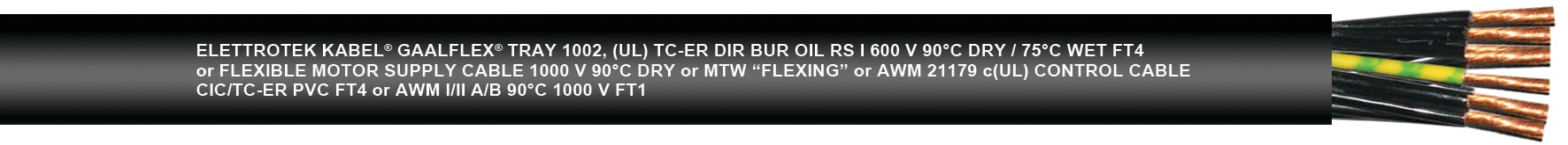 ELETTROTEK KABEL SPA - EKB32230H70071A16 TRAY 1002 BLACK 7GAWG16