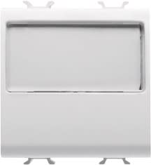 GEWISS - GEWGW10191 PULSANTE CON TARGA PORTANOME ILLUMINABILE 250V ac - NA 10A - 2 MODULI - BIANCO LUCIDO - CHORUSMART
