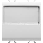 GEWISS - GEWGW10191 PULSANTE CON TARGA PORTANOME ILLUMINABILE 250V ac - NA 10A - 2 MODULI - BIANCO LUCIDO - CHORUSMART