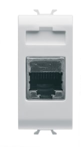 GEWISS - GEWGW10422 PRESA RJ45 - CATEGORIA 5e - FTP - 1 MODULO CHORUSMART - BIANCO LUCIDO