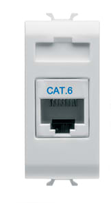 GEWISS - GEWGW10423 CONNETTORE RJ45 1M CAT.6 UTP BIANCO