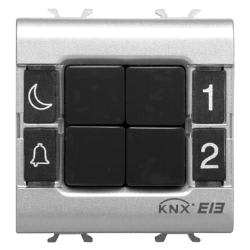 GEWISS - GEWGW10782 PULSANTIERA - KNX - 4 CANALI - 2 MODULI - BIANCO - CHORUSMART