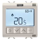 GEWISS - GEWGW13709 TERMOSTATO CONNESSO CON MISURA UMIDITA' - ZIGBEE - 100-240V ac 50/60 Hz - NA 5A (AC1) 240V ac - 2 MODULI - NATURAL BEIGE SATINATO - CHORUSMART