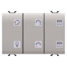 GEWISS - GEWGW13783A PULSANTIERA CON SIMBOLI INTERCAMBIABILI - KNX - 6 CANALI - 3 MODULI - NATURAL BEIGE - CHORUSMART