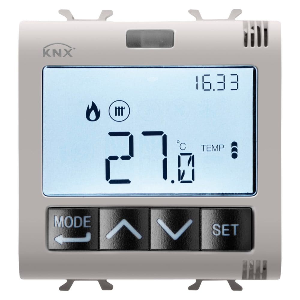 GEWISS - GEWGW13795H TERMOSTATO CON GESTIONE UMIDITÀ - KNX - 2 MODULI - NATURAL BEIGE - CHORUSMART