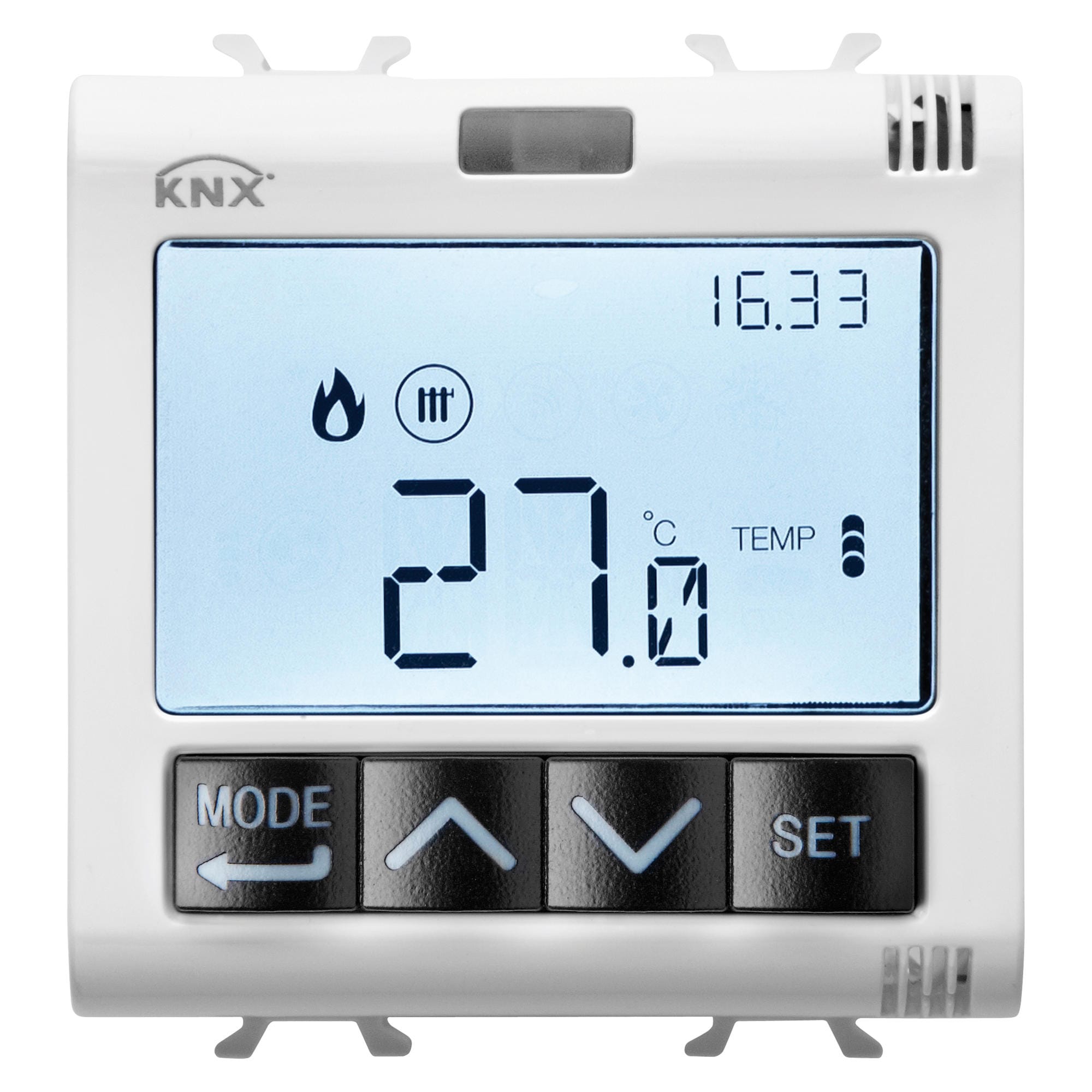 GEWISS - GEWGW15795H TERMOSTATO CON GESTIONE UMIDITÀ - KNX - 2 MODULI - BIANCO SATINATO - CHORUSMART
