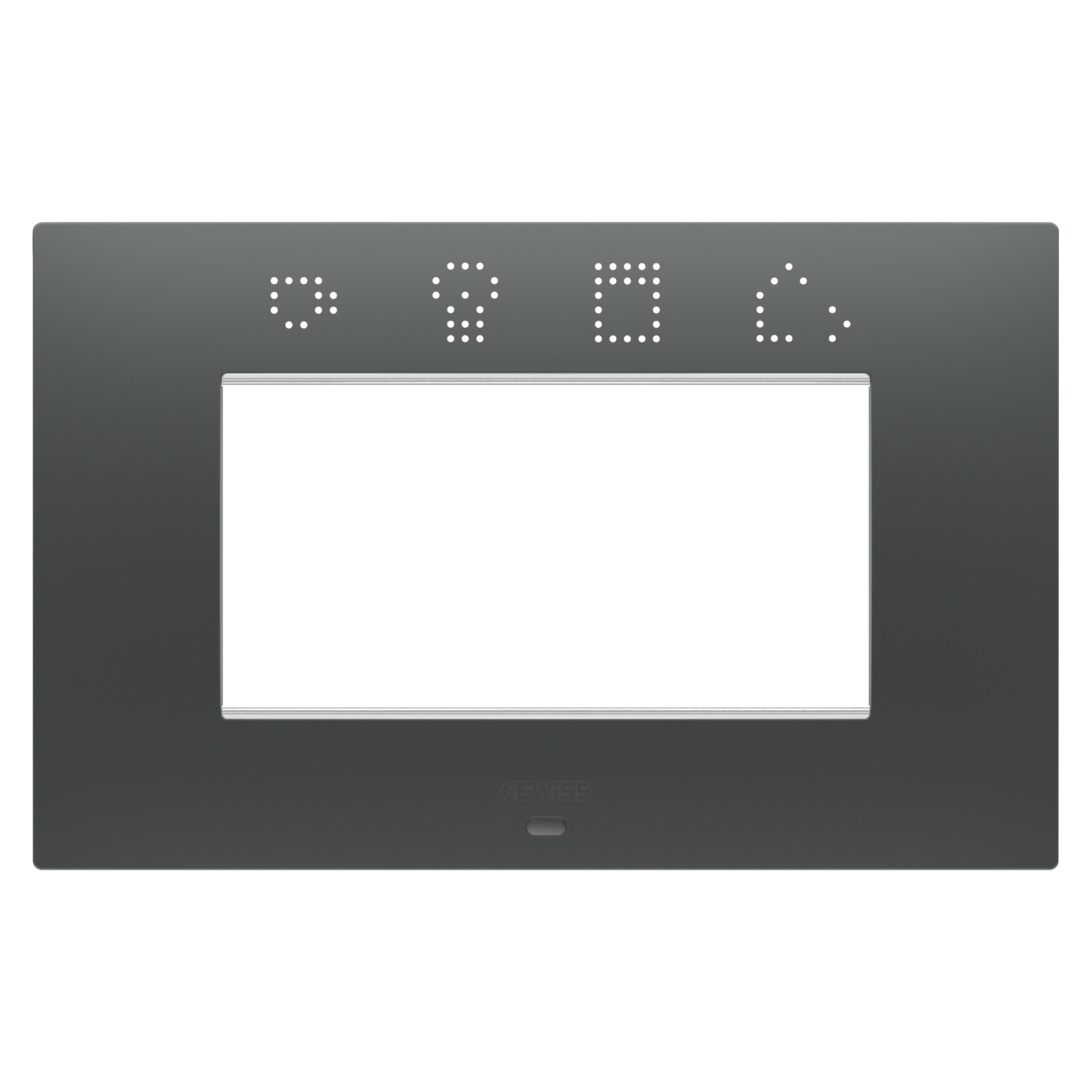 GEWISS - GEWGW16004SDB PLACCA EGO SMART 4M NERO SATINATO