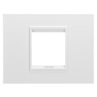 GEWISS - GEWGW16202XW PLACCA LUX 2M METAL BIANCO SATIN.MONOCHR