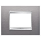 GEWISS - GEWGW16203MI PLACCA LUX 3P INOX SPAZZOLATO