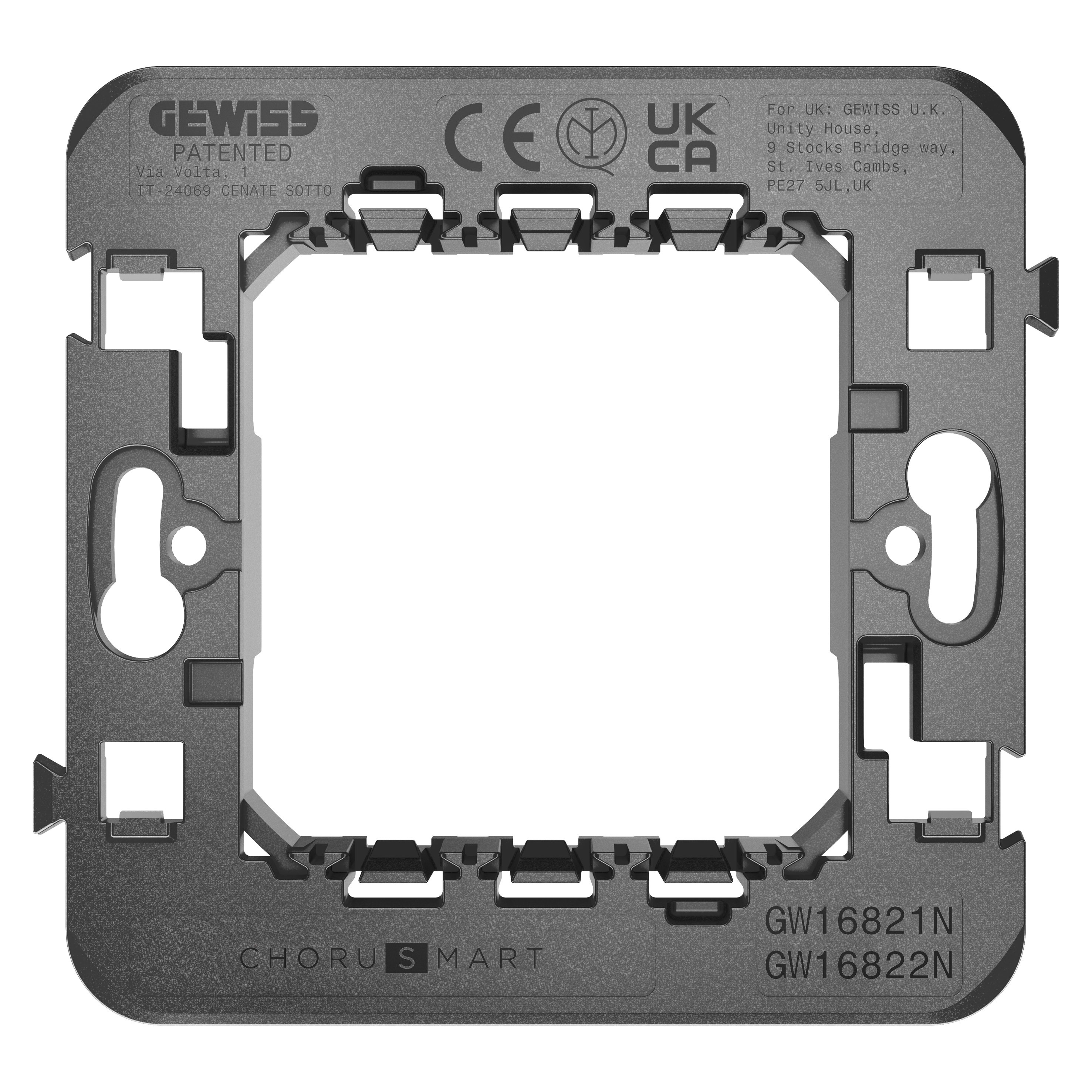 GEWISS - GEWGW16822N SUPPORTO STD INT.A VITE 2P SMART