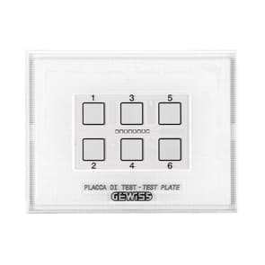GEWISS - GEWGW16950 PLACCA TEST PER MODULI PULSANTIERA TOUCH KNX E EASY 6 CANALI CON SIMBOLI INTERCAMBIABILI - CHORUSMART