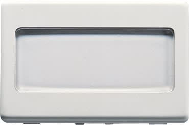 GEWISS - GEWGW20591 PULSANTE CON TARGA PORTANOME ILLUMINABILE 250V ac - NA 10A - 2 MODULI - SYSTEM WHITE