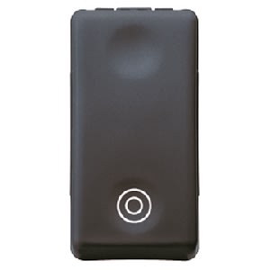 GEWISS - GEWGW21522 PULSANTE 1P NA+AUX NC -MARCIA- SY/BK