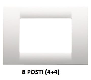 GEWISS - GEWGW22107 PLACCA 8M BIANCO NUVOLA SYSTEM VIRNA