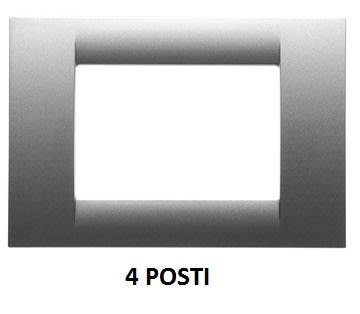 GEWISS - GEWGW22284 PLACCA 4M TITANIO METALLIZ.SYSTEM VIRNA