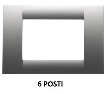 GEWISS - GEWGW22286 PLACCA 6P TITANIO METALLIZ.SYSTEM VIRNA