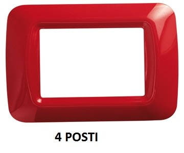 GEWISS - GEWGW22524 PLACCA 4M ROSSO GERANIO TOP SYSTEM