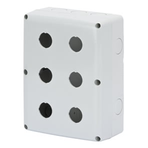 GEWISS - GEWGW27105 CONTENITORE VUOTO PER PULSANTI, COMANDI E SEGNALATORI - 12 POSTI - DIAMETRO 22mm - COPERCHIO GRIGIO RAL 7035 - IP66