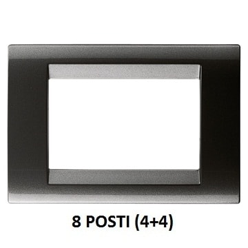 GEWISS - GEWGW32007 PLACCA 8M ARDESIA METALLIZZ.PLAYBUS