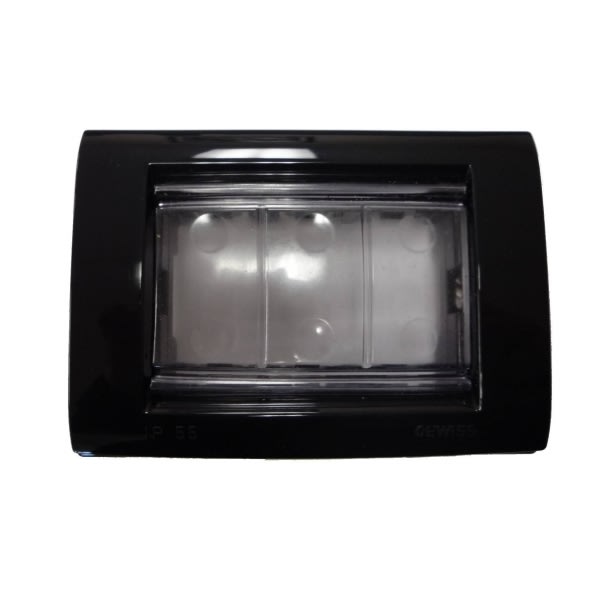GEWISS - GEWGW32467 PLACCA IP55 4M NERO TONER