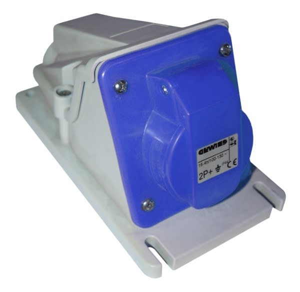 GEWISS - GEWGW62477 PRESA FISSA 90 PAR.PR.2P+T 16A 230V 6H