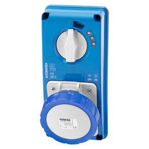GEWISS - GEWGW66155N PR.BL IP67 S.F.3P+T 16A 230V 9H MT60C