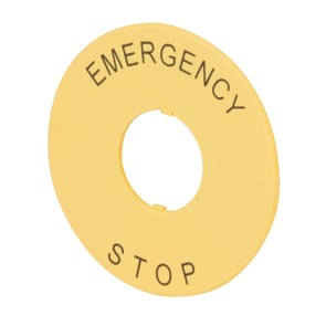 GEWISS - GEWGW74523 TARGHETTA - PER PULSANTI D'EMERGENZA TONDI - TONDA - GIALLO