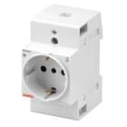 GEWISS - GEWGW96525 PRESA PER GUIDA DIN - STANDARD ITALIANO/TEDESCO -2P+T 10/16A - 2,5 MODULI