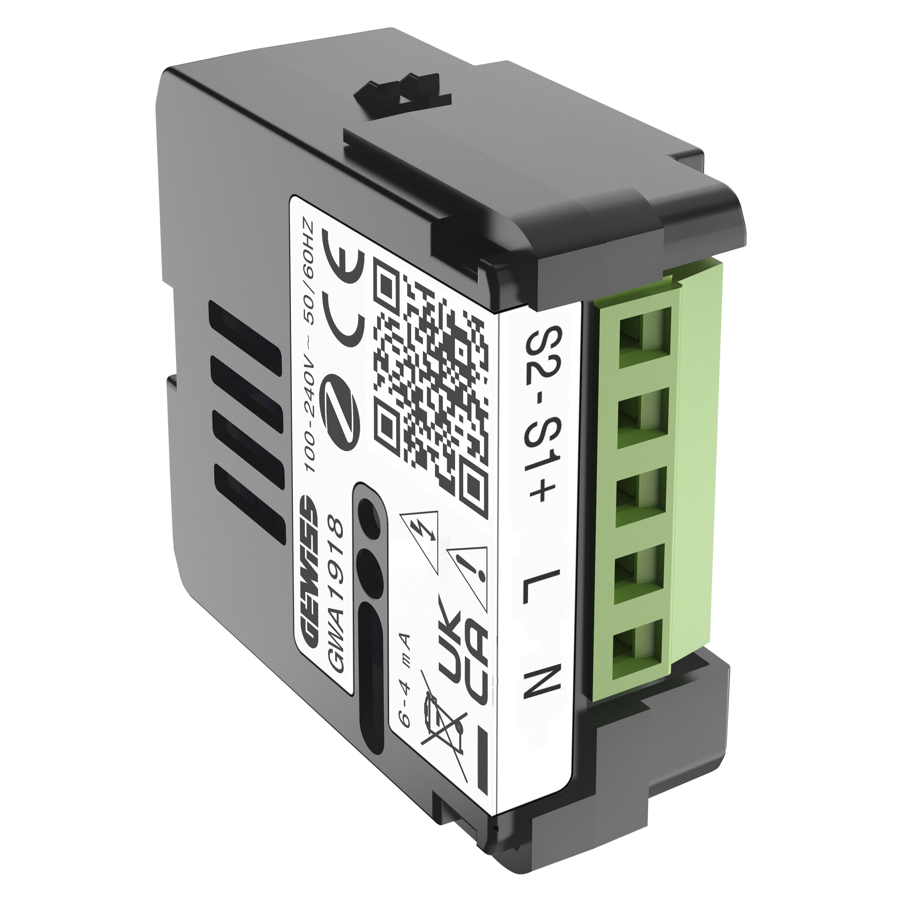 GEWISS - GEWGWA1918 MISURATORE DI ENERGIA CONNESSO CON CONTROLLO CARICHI - ZIGBEE - 100-240 V ac 50/60 Hz - INSERZIONE TRAMITE T.A. - CHORUSMART