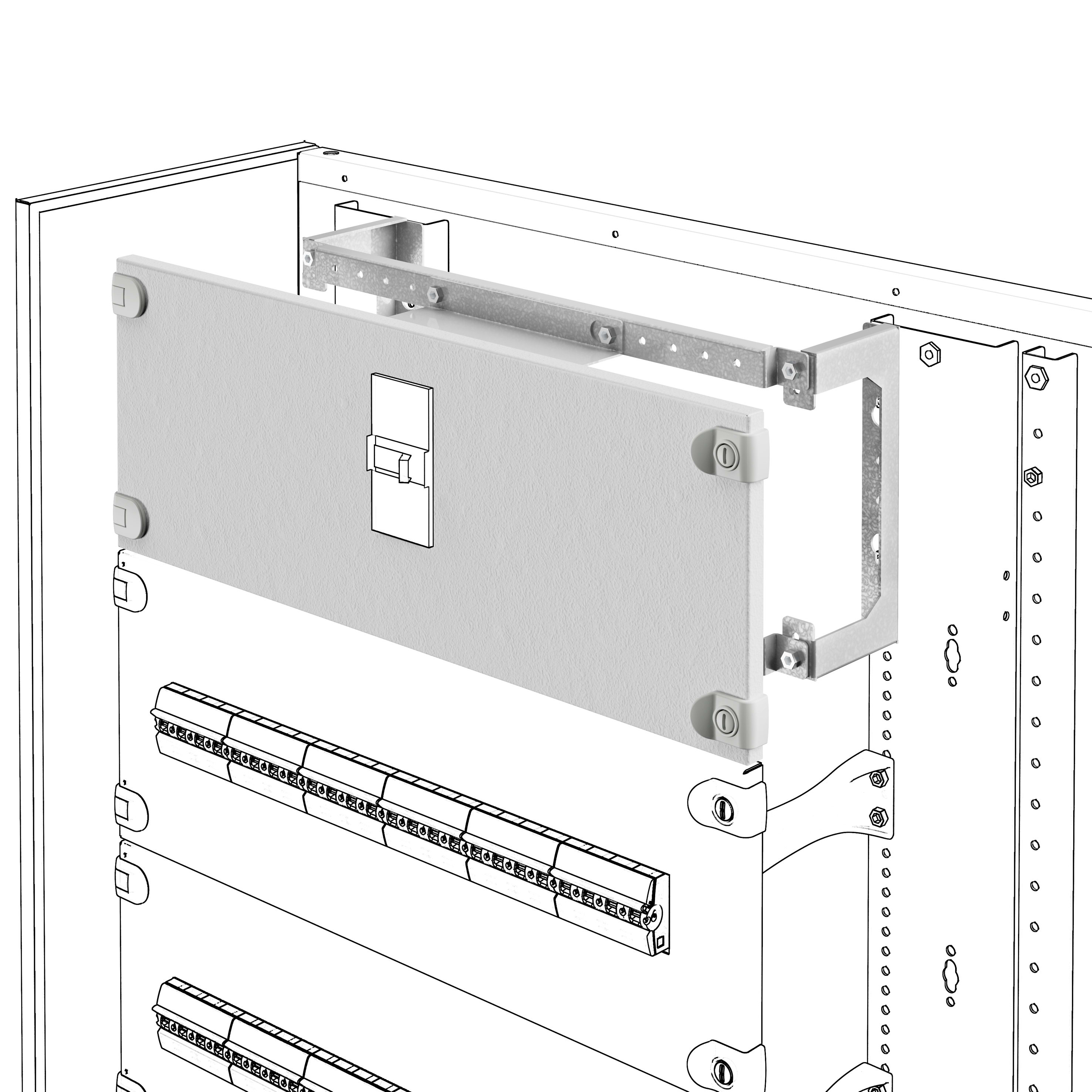 GEWISS - GEWGWD3502 KIT DI INSTALLAZIONE INTERRUTTORI SCATOLATI MSX SU PIASTRA - ORIZZONTALE - ESECUZIONE FISSA - MSX /D 125 - 600x200MM