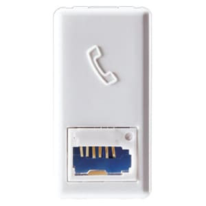 GEWISS - GEWGW20272 PRESA TELEFONICA - STANDARD INGLESE - 6 CONTATTI - MORSETTI A VITE - 1 MODULO - SYSTEM WHITE
