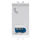 GEWISS - GEWGW10406 PRESA TELEFONICA STANDARD INGLESE - 6 CONTATTI - MORSETTI A VITE - 1 MODULO - BIANCO LUCIDO - CHORUSMART
