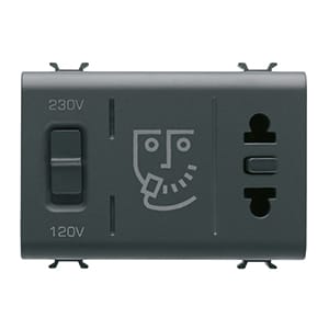 GEWISS - GEWGW12331 PRESA PER RASOIO+TRASF.ISOL.3M NERO
