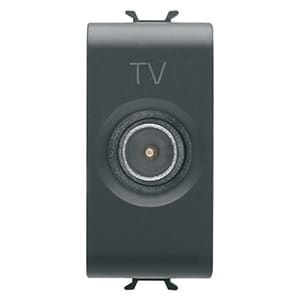 GEWISS - GEWGW12363 PRESA TV 1M PASS.10DB C.MASC.9,5MM NERO