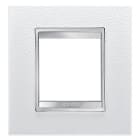 GEWISS - GEWGW16222PB PLACCA LUX INT.2P PELLE BIANCO