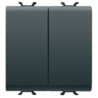 GEWISS - GEWGW12159F PULSANTE+DEVIATORE 2M 1P NA 16AX NERO