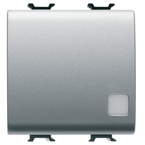 GEWISS - GEWGW14173 PULSANTE 2M 1P NA 16A ILL.SEGN.TITANIO