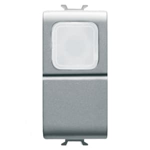 GEWISS - GEWGW14144 PULSANTE 1M 1P NA 16A SPIA TRASP.TITANIO