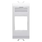 GEWISS - GEWGW10431 ADATTATORE PREDISPOSTO PER LALLOGGIAMENTO DI CONNETTORI DATI - TIPO AMP/KEYSTONE JACK - 1 MODULO - BIANCO LUCIDO - CHORUSMART