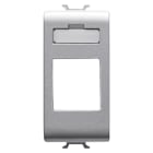 GEWISS - GEWGW14431 ADATTATORE PREDISPOSTO PER LALLOGGIAMENTO DI CONNETTORI DATI - TIPO AMP/KEYSTONE JACK - 1 MODULO - TITANIO - CHORUSMART