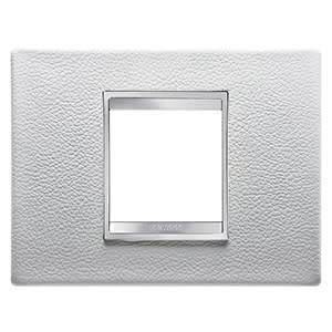 GEWISS - GEWGW16202PB PLACCA LUX 2P PELLE BIANCO