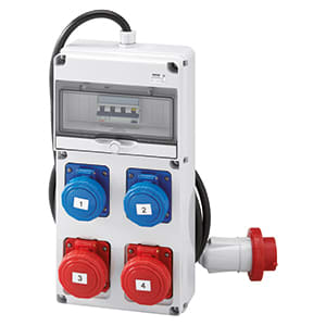 GEWISS - GEWGW68204N Q-DIN10 ASC IEC 2X2P 2X3P16A MOBILE